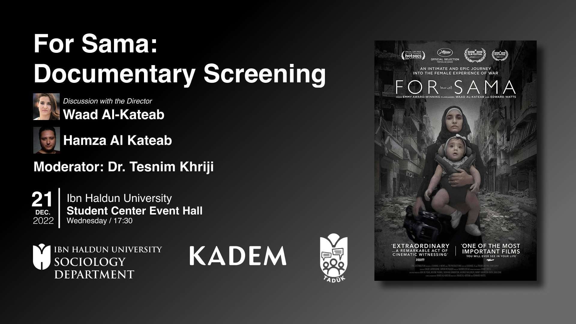 For Sama: Documentary Screening