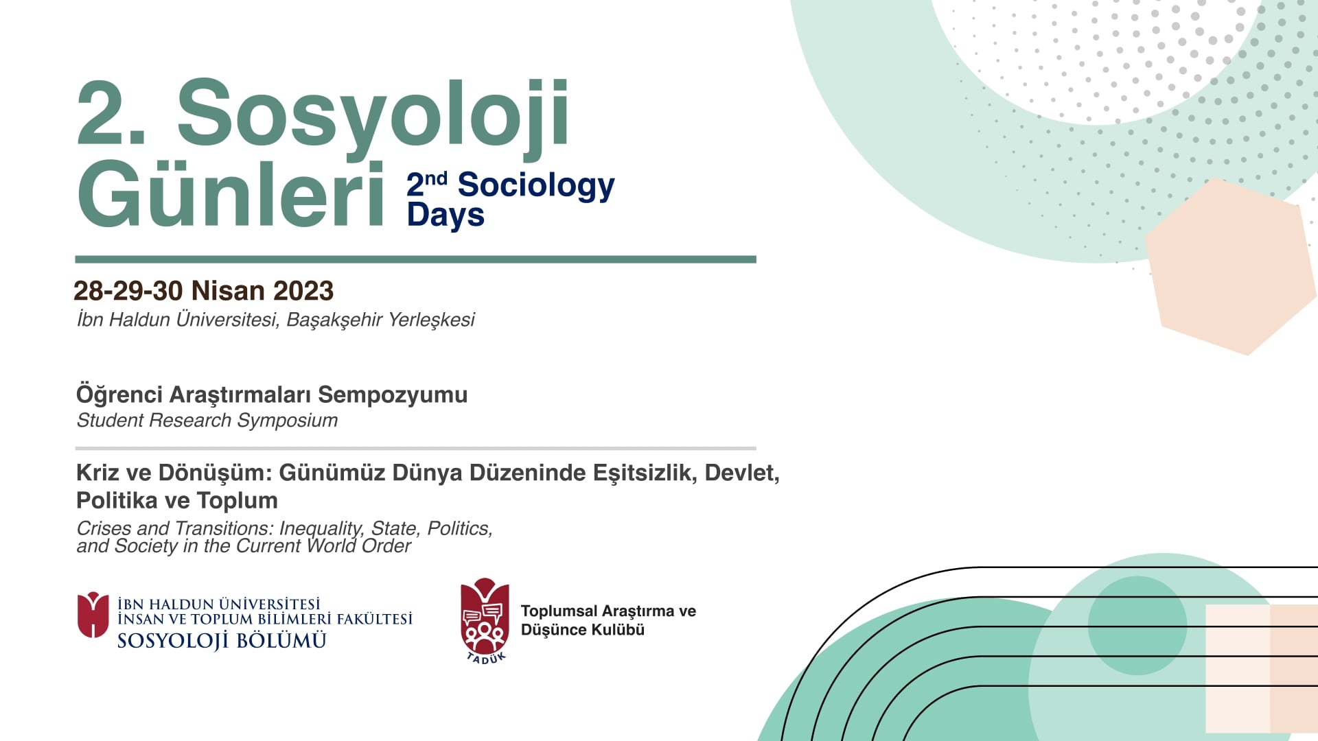 2nd IHU Sociology Days: Student Research Symposium