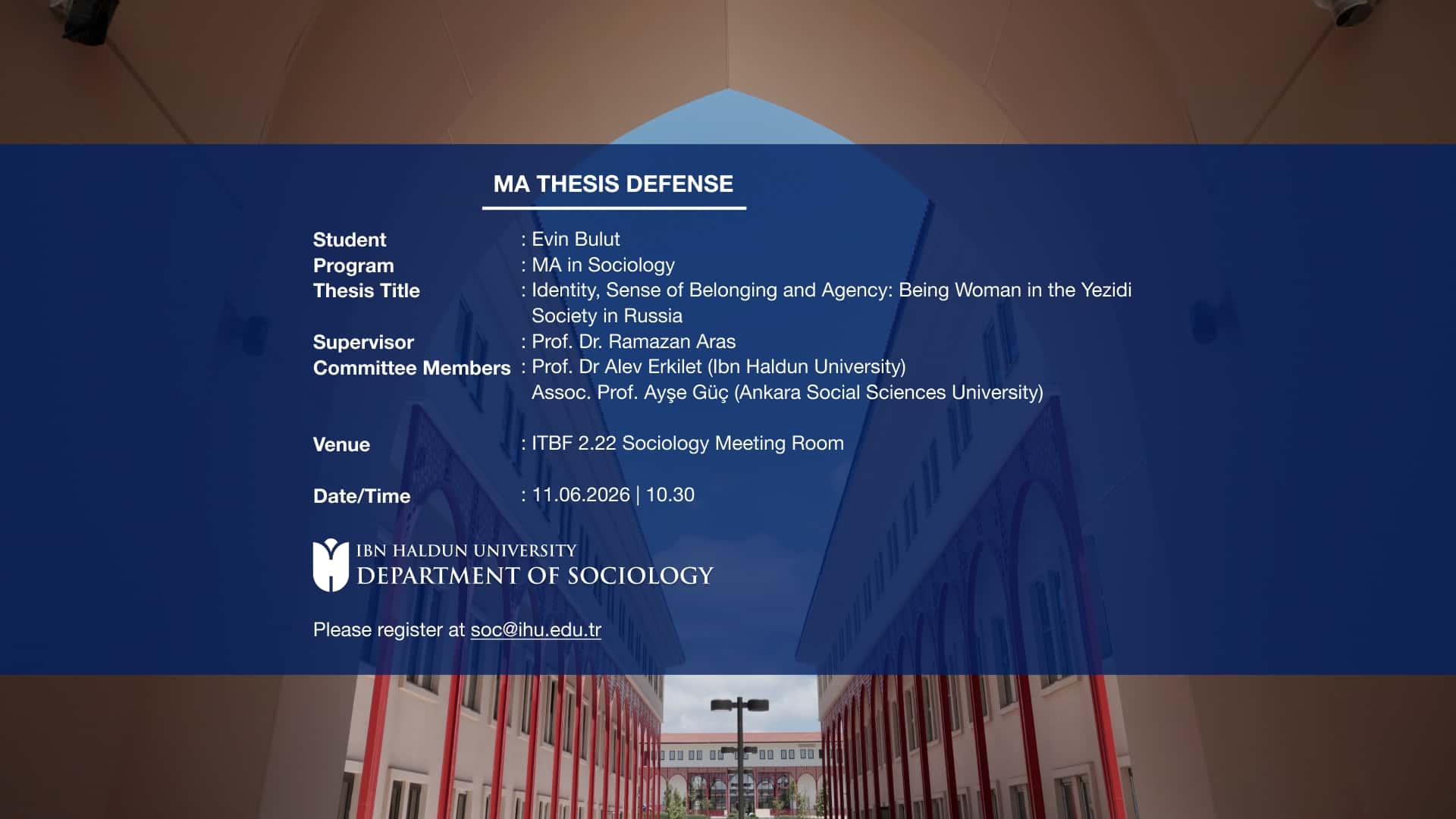 MA Thesis Defense: “Identity, Sense of Belonging and Agency: Being Woman in the Yezidi Society in Russia”